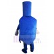Drunk Blue Wine Bottle Mascot Costume Cartoon
