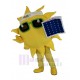 Soleil drôle Tenir un panneau solaire Costume de mascotte