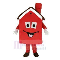 Red Housing House Mascot Costume