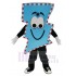 M. Électrique Bleu Éclair Costume de mascotte à rayures épaisses
