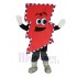 Mr. Electric Red Lightning Bolt Mascot Costume with Thick Stripes