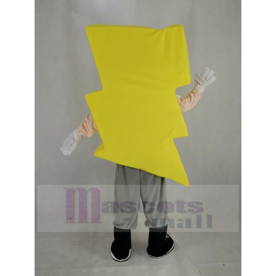 Gelber Blitz Maskottchen Kostüm