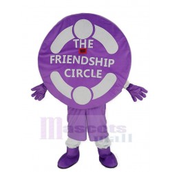Friendly Purple Friendship Circle Mascot Costume Cartoon