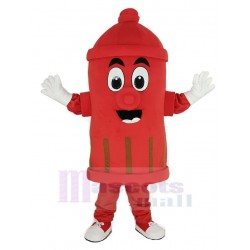 Rote öffentliche Versorgungsunternehmen Feuerhydrant Maskottchen Kostüm