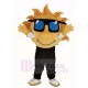 Yellow Sunshine Mascot Costume with Sunglasses