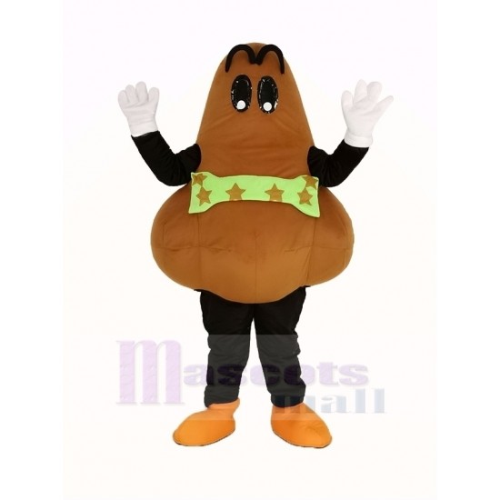 Brown Nose Mascot Costume Cartoon
