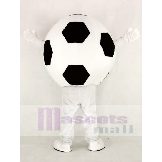 Black and White Football Mascot Costume School