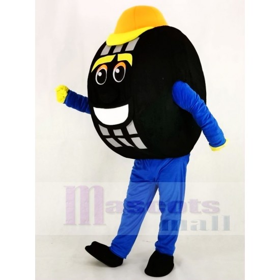 Blue Auto Tyre Cab Tire Mascot Costume