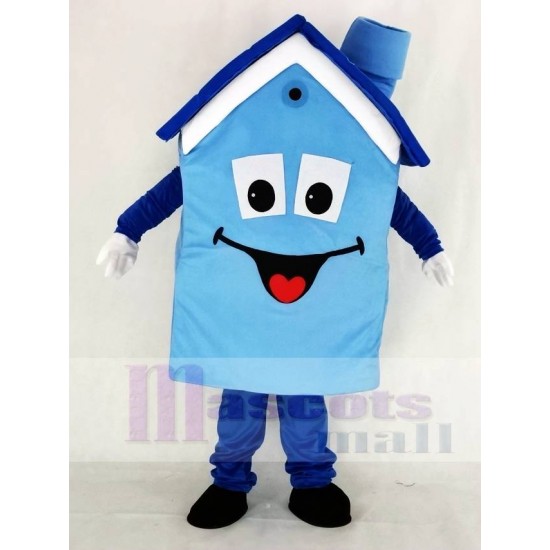 Blaues Haus Maskottchen Kostüm