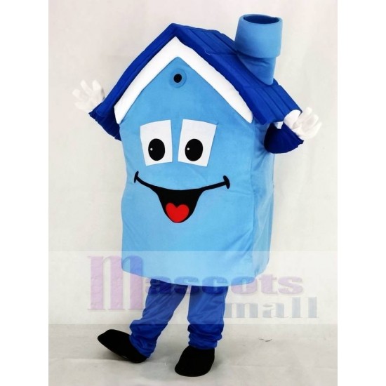 Blaues Haus Maskottchen Kostüm