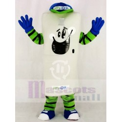The Trash Can Mascot Costume with Blue Hat