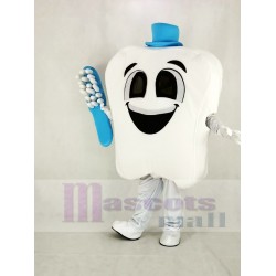 Tooth with Blue Hat Mascot Costume