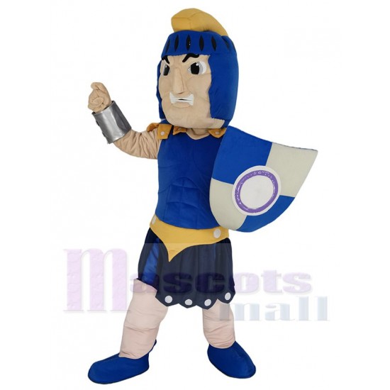 Erbittert Blauer Titan Spartan Maskottchen Kostüm Personen