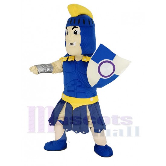 Espartano azul fuerte titán Traje de la mascota Personas