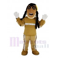 Funny Yellow Feathers Indian Mascot Costume