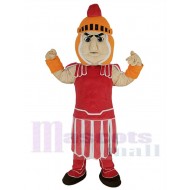 Spartanischer Trojanischer Ritter Sparty Maskottchen Kostüm mit Oranger Helm Personen