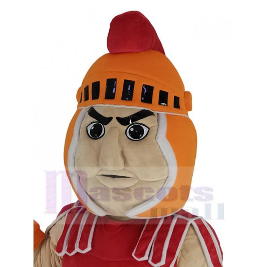 Chevalier de Troie spartiate Sparty Costume de mascotte avec Casque orange Personnes