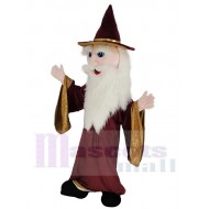 Maroon Merlin Wizard Mascot Costume People