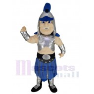 Brave Blue Spartan Warrior Mascot Costume People