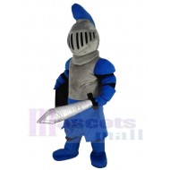 Chevalier bleu intrépide Costume de mascotte Gens