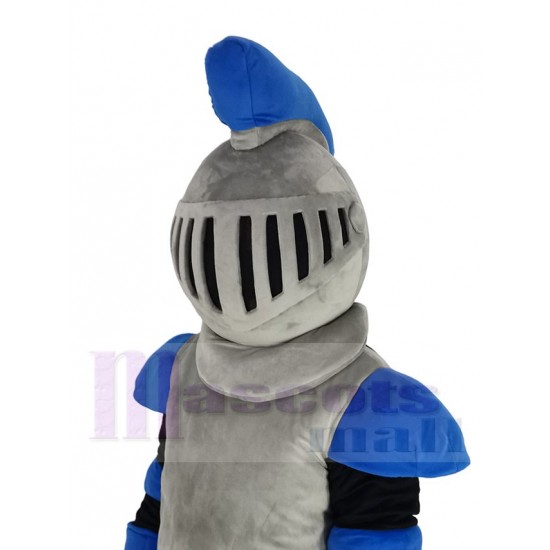 Chevalier bleu intrépide Costume de mascotte Gens
