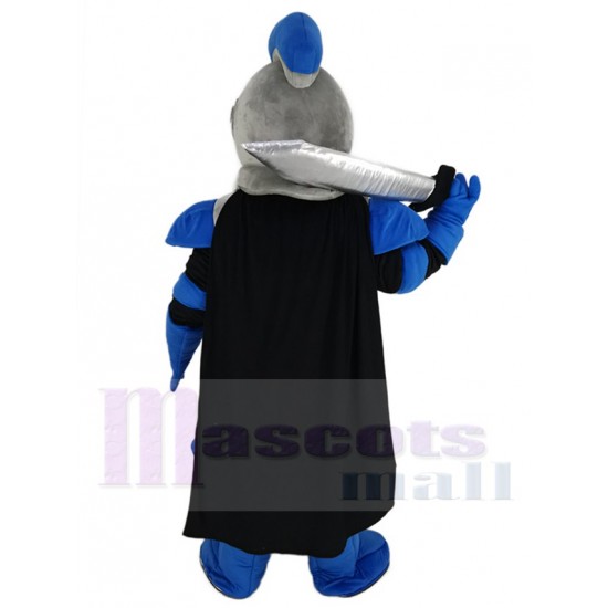 Fearless Blue Knight Mascot Costume People