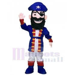 Pirate in Blue Mascot Costume