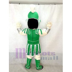 Light Green and White Spartan Warrior Mascot Costume