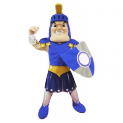 Blauer Spartan-Titan-Trojaner Maskottchenkostüm