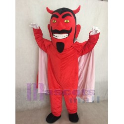 Red Devil in Cloak Mascot Costume 