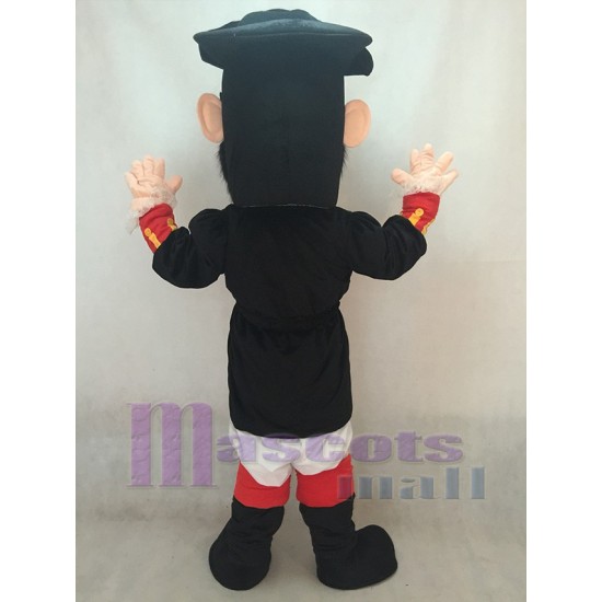 Heißer Verkauf neuer Rotbart-Pirat mit schwarzem Hut Maskottchenkostüm