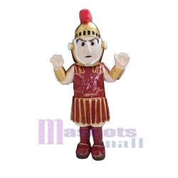 Mighty Red and Orange Spartan Trojan Mascot Costume People