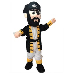 New Yellow-Cuffed Captain Bly the Pirate Mascot Costume