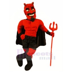 Red Devil with Green Eyes Mascot Costume