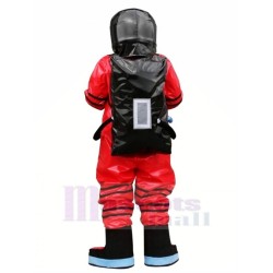 Red Astronaut Spaceman Mascot Costume