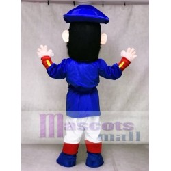 Pirate in Blue Mascot Costume