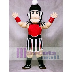 Red-and-Black Spartan Knight Mascot Costume