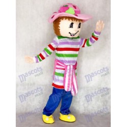 Lovely Colorful Strawberry Shortcake Girl Mascot Costume