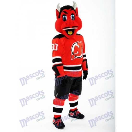 NJ Diablo del diablo de Nueva Jersey Disfraz de mascota diablo rojo