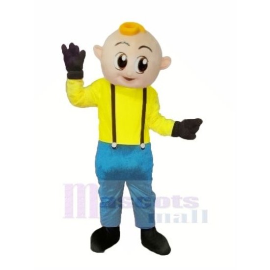 Boy in Yellow Mascot Costume