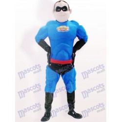 Blauer Superman Maskottchenkostüm