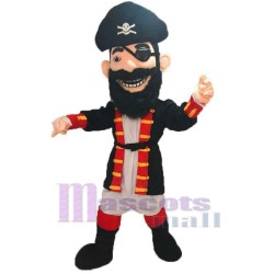Hot Sale New Redbeard Pirate avec chapeau noir Mascotte Costume