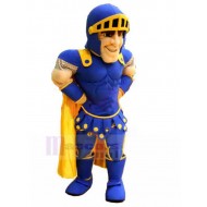 chevalier Costume de mascotte avec armure bleue Gens