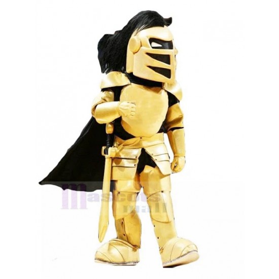 Sérieux d'or chevalier Costume de mascotte Gens
