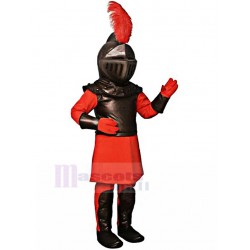 Roman Knight Mascot Costume in Red Armor People