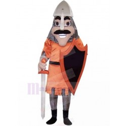 Saladin Knight Mascot Costume with Black Shield People