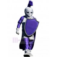 Spartanischer Ritter Maskottchen Kostüm mit lila Quaste Menschen