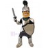 Souriant chevalier Costume de mascotte avec casque d'argent Gens