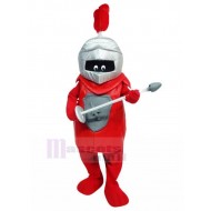Red Cute Knight Mascot Costume with Arrow People