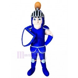 Blue Gladiator Knight Mascot Costume People